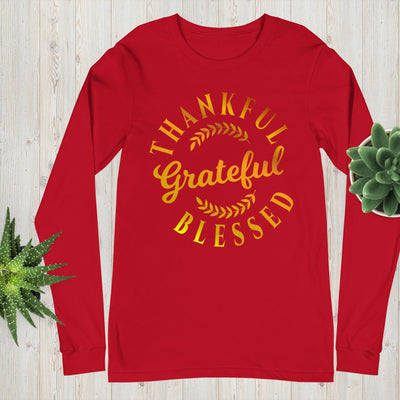 F&H Thankful Grateful Blessed Long Sleeve Tee