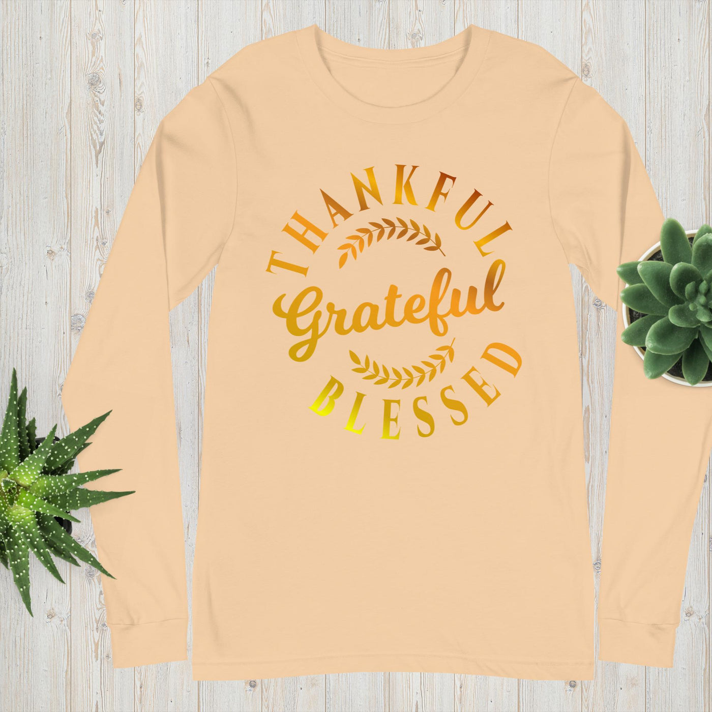 F&H Thankful Grateful Blessed Long Sleeve Tee