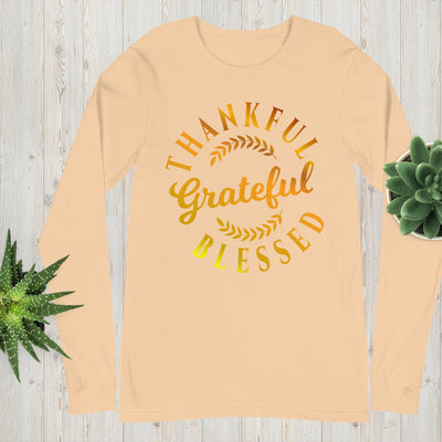 F&H Thankful Grateful Blessed Long Sleeve Tee