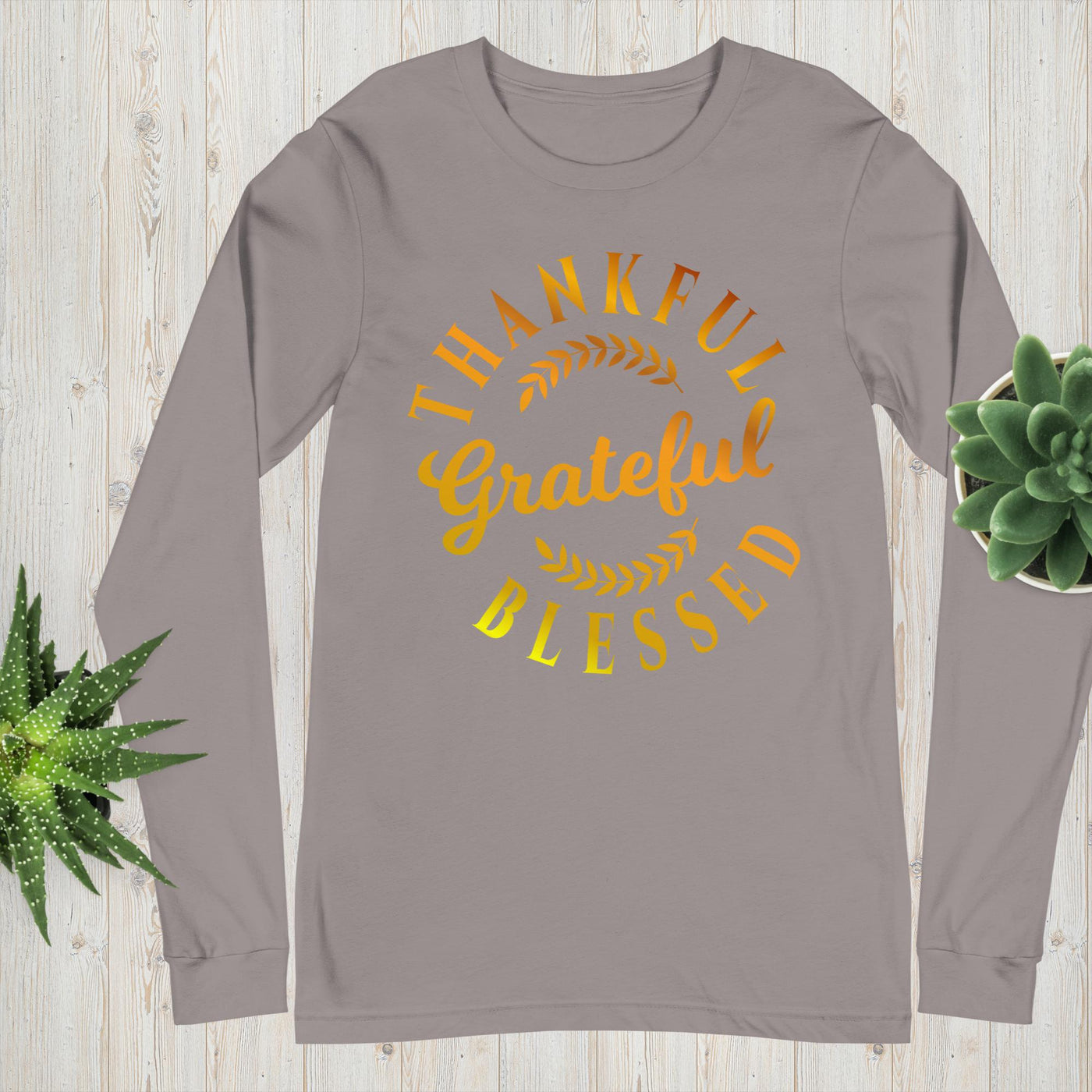 F&H Thankful Grateful Blessed Long Sleeve Tee