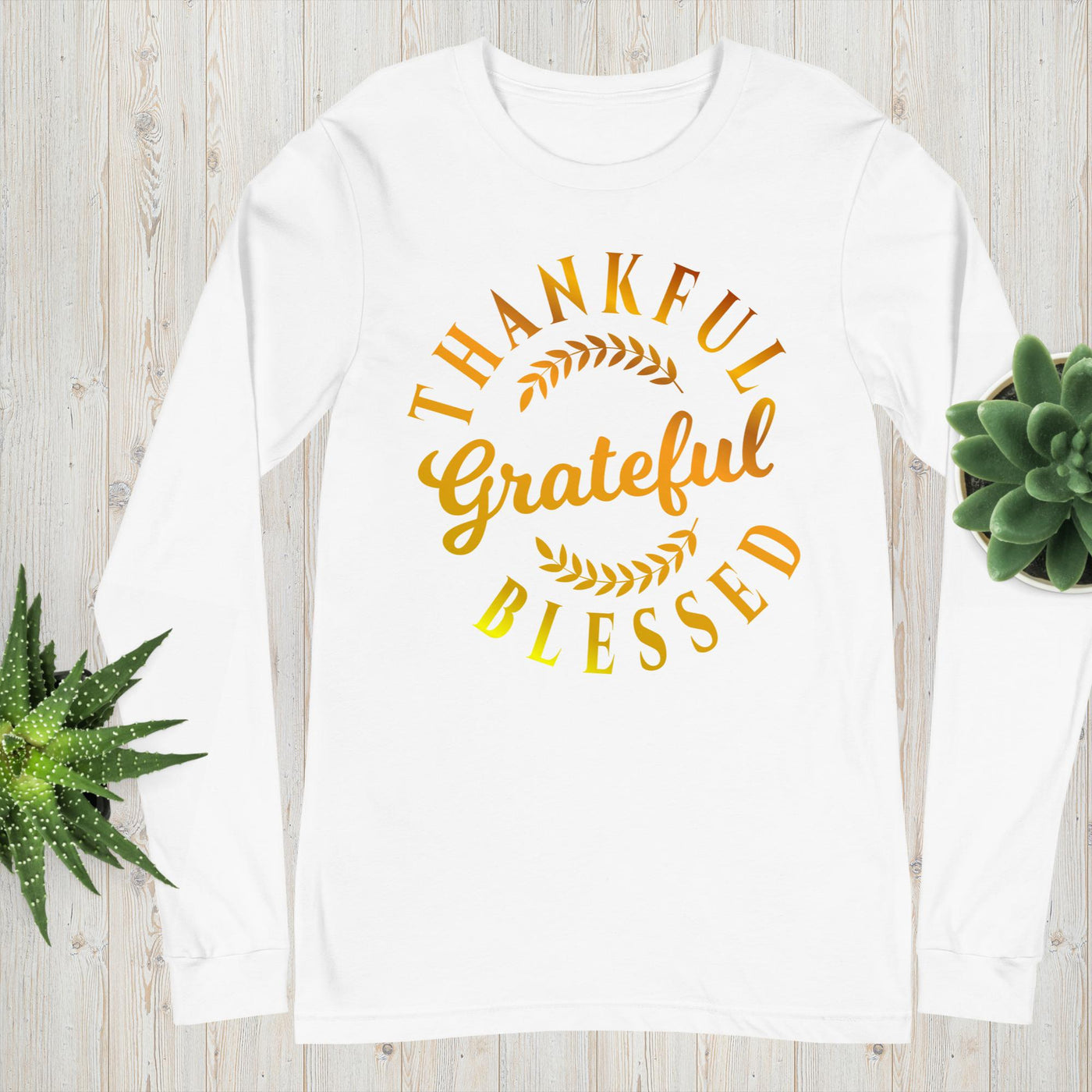 F&H Thankful Grateful Blessed Long Sleeve Tee