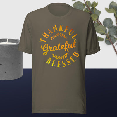 F&H Thankful Grateful Blessed T-shirt