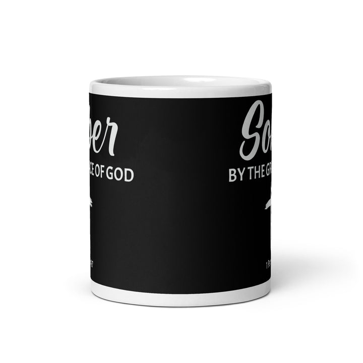F&H Sober By The Grace Of God White Glossy mug