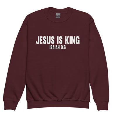 Jesus Is King Youth Unisex crewneck Sweatshirt