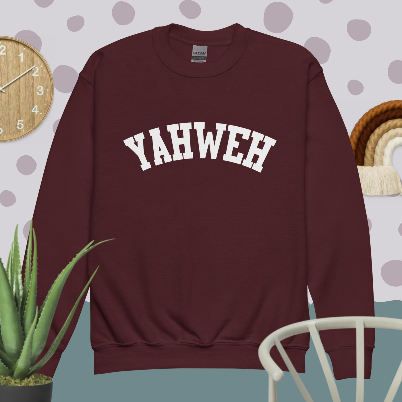 F&H Yahweh Unisex Youth crewneck sweatshirt
