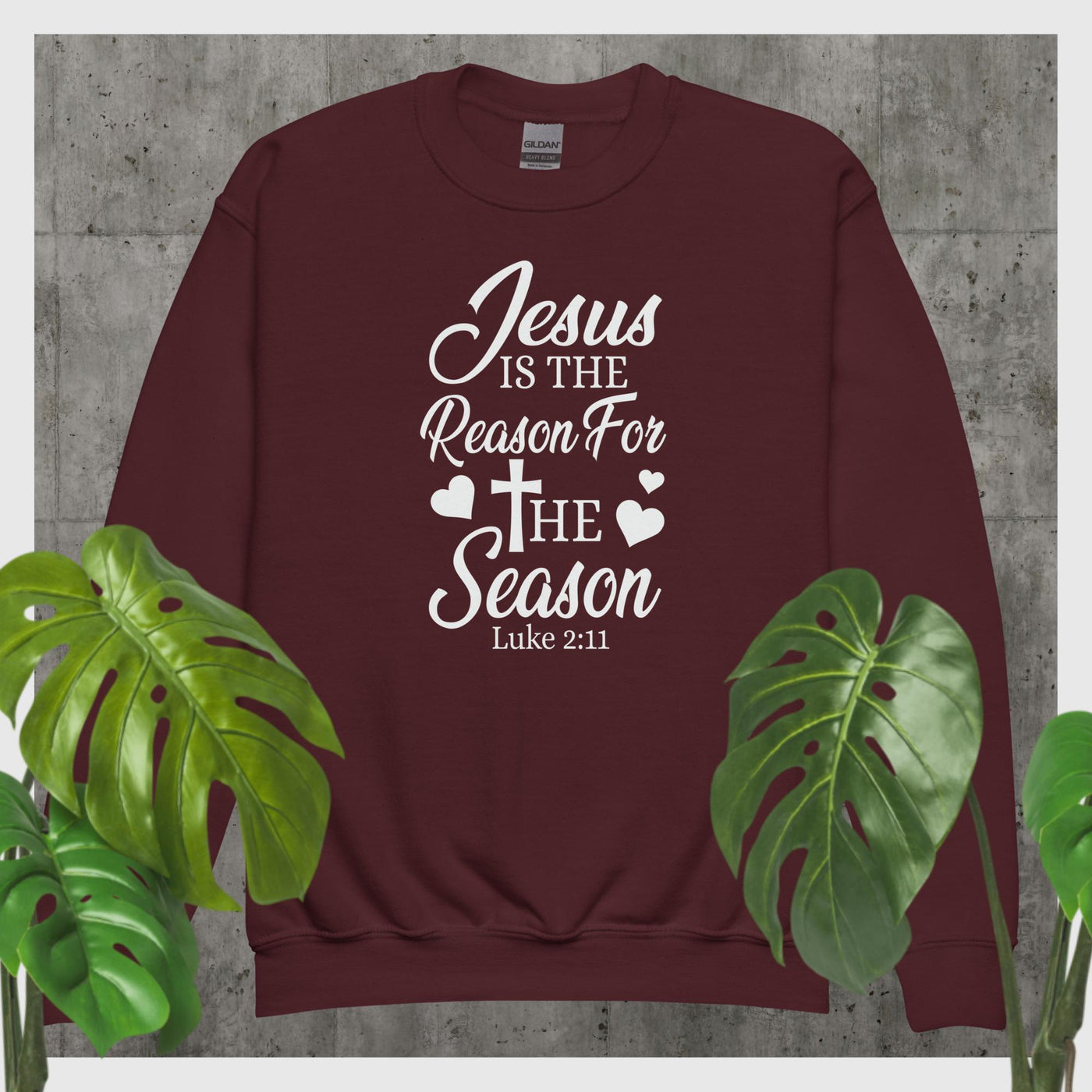 F&H Jesus Is Reason For The Season Youth Crewneck sweatshirt