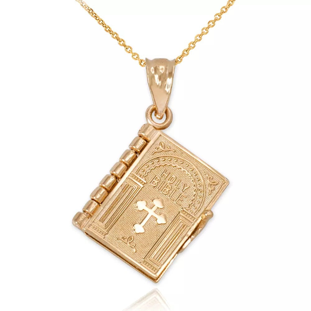 Bible Necklace Personalized Bible Book Pendant