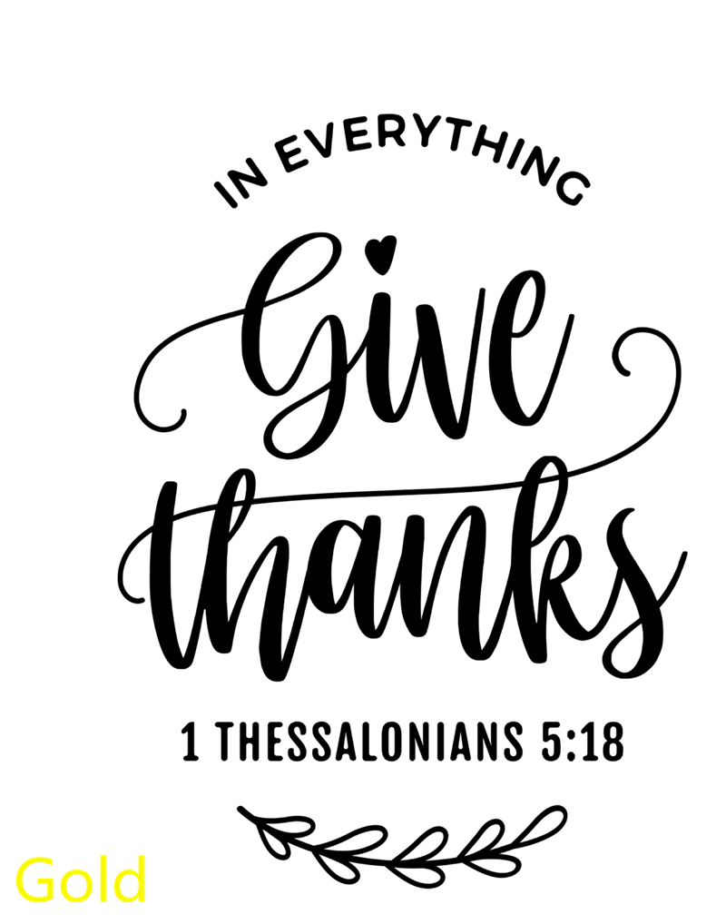 In Everything Give Thanks  Christian Decal
