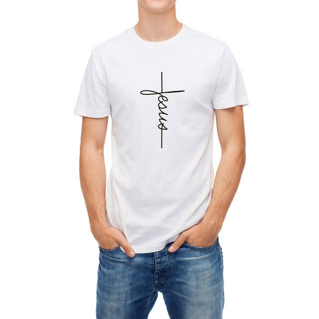 Jesus Cross Vertical Mens T-Shirt