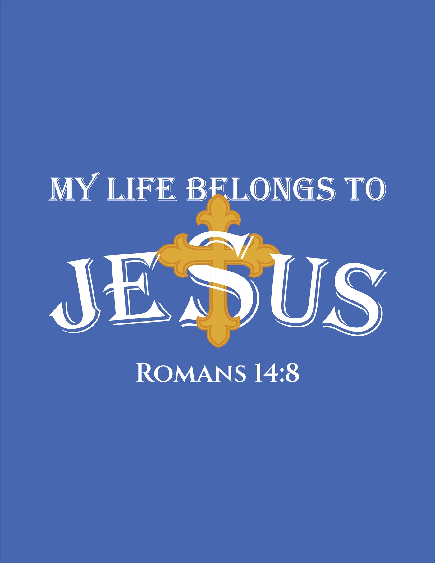 F&H Christian My Life Belongs To Jesus Women's T-Shirt - Faith and Happiness Store