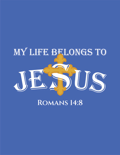 F&H Christian My Life Belongs To Jesus Women's T-Shirt - Faith and Happiness Store