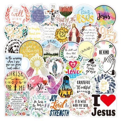 Jesus Christian Helmet Faith Quotes Stickers