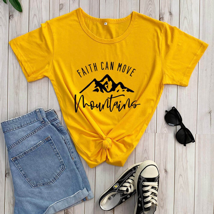 Faith Can Move Mountains Womens T-shirt
