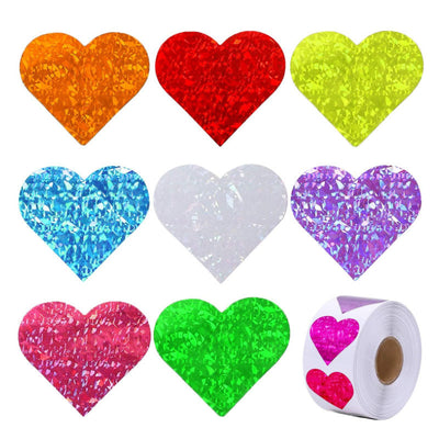 Colorful Love Heart Pattern Gift Self-adhesive Pattern Label Sticker