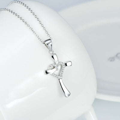 Heart Cross Necklace & Pendant