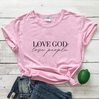 Love God Love People Faith Religious T-shirt