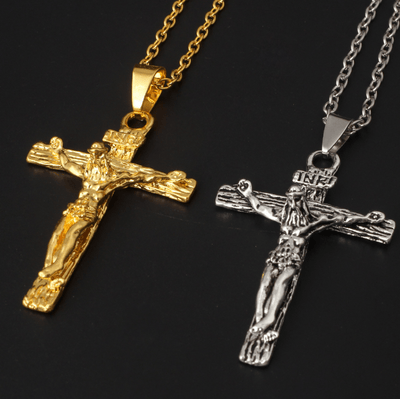 The Cross INRI Crucifix Pendant And Necklace