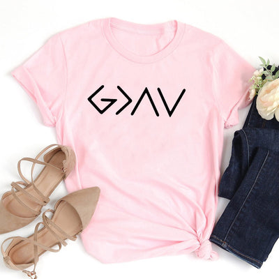 God Is Greater than The Highs and Lows Womens T-Shirt Short Sleeve