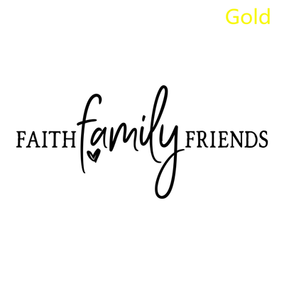 Faith Family Friends  Christian Decal