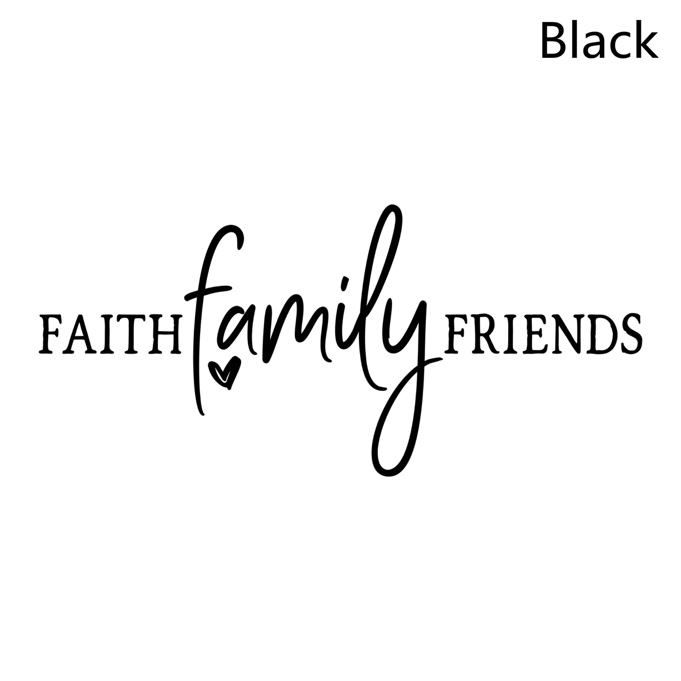 Faith Family Friends  Christian Decal