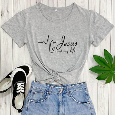 Jesus Saved My Life Short Sleeve T-Shirt