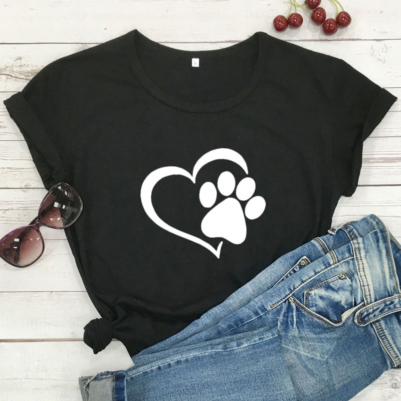 Heart & Paw Print T-Shirt