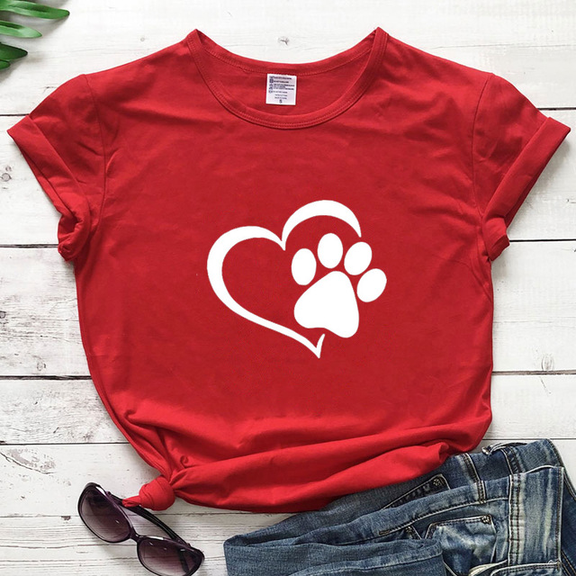Heart & Paw Print T-Shirt