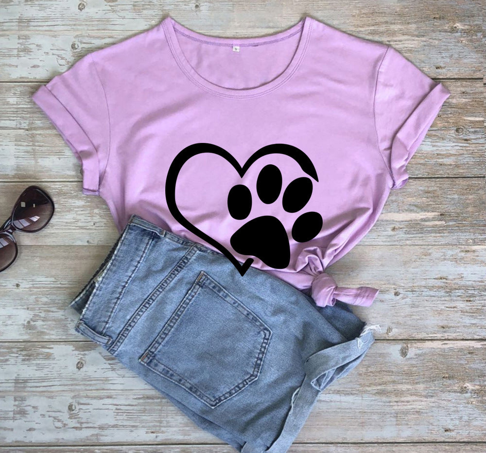 Heart & Paw Print T-Shirt