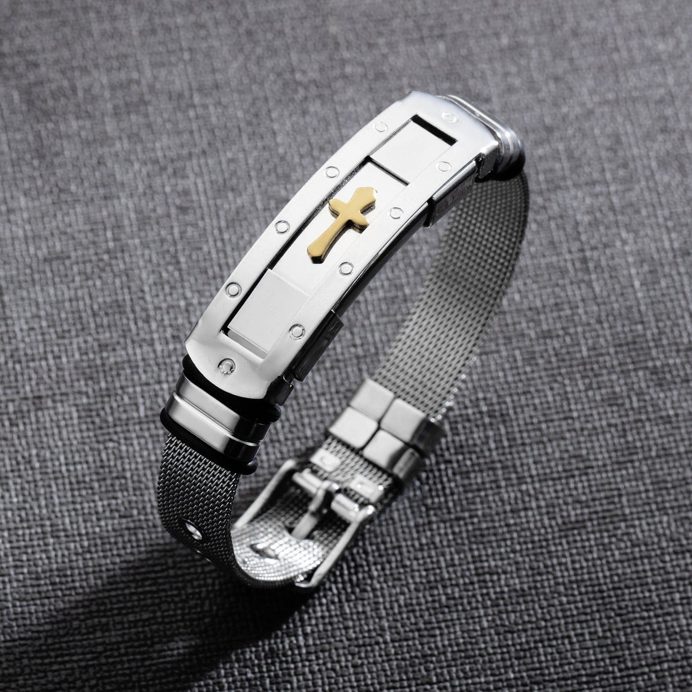 Cross Charm Bracelet Wristband For Men Adjustable Watch Bands Bracelet Christian Jewelry