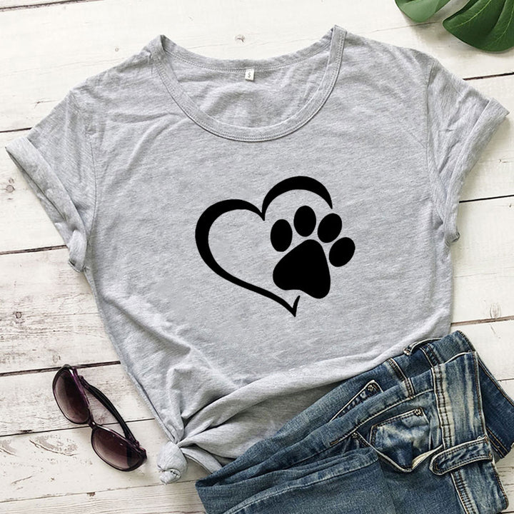 Heart & Paw Print T-Shirt