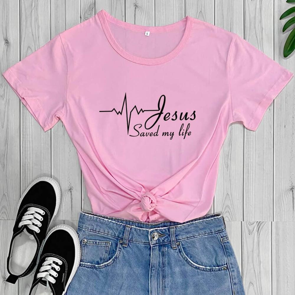 Jesus Saved My Life Short Sleeve T-Shirt
