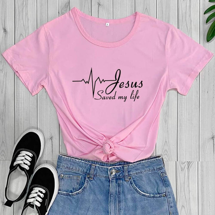 Jesus Saved My Life Short Sleeve T-Shirt