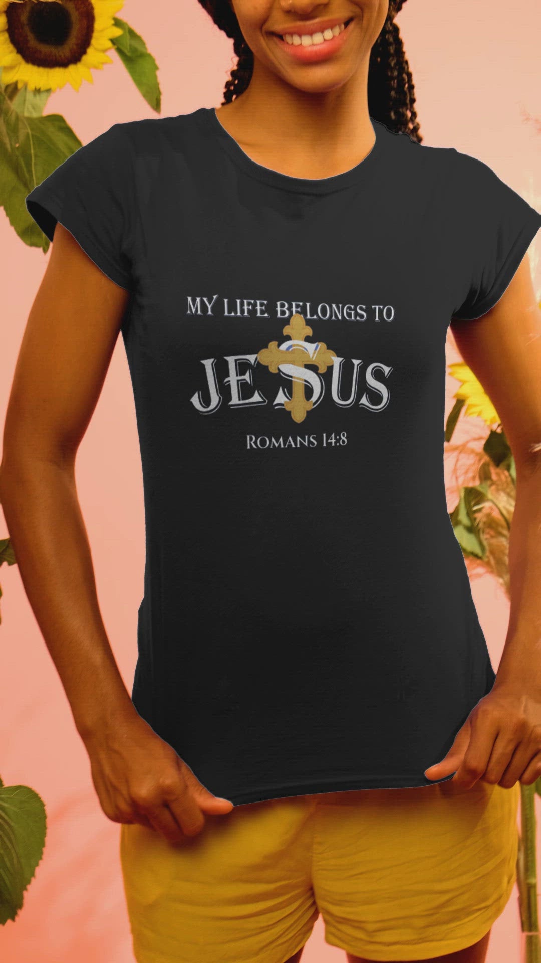 F&H Christian My Life Belongs To Jesus Womens T Shirt
