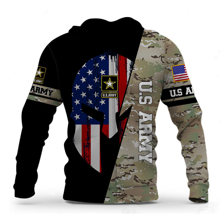 U.S.A. 3D Printed Cardigan Hoodie For Men And Women
