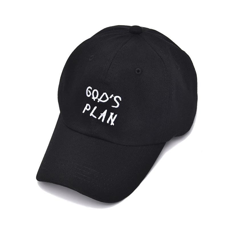 God's PlanFashion Simple Solid Color Letter Embroidery Baseball Cap