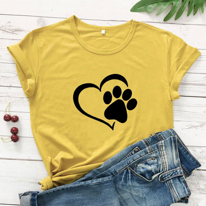 Heart & Paw Print T-Shirt