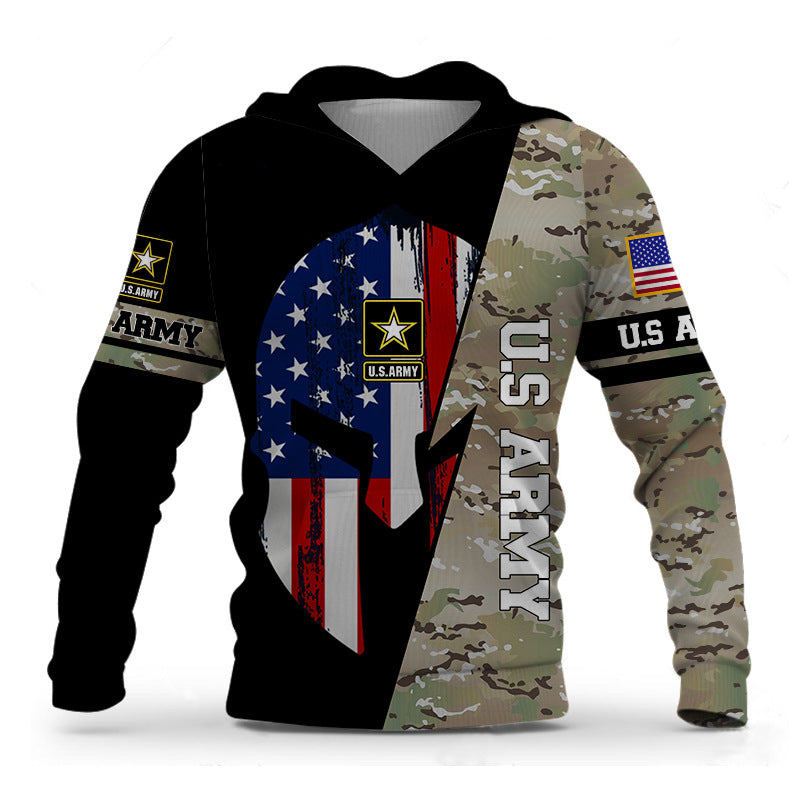 U.S.A. 3D Printed Cardigan Hoodie For Men And Women