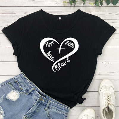 Hope Faith Love Blessed T-shirt