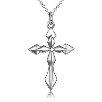 Sterling Silver Cross Pendant Necklace Cross Jewelry for Women
