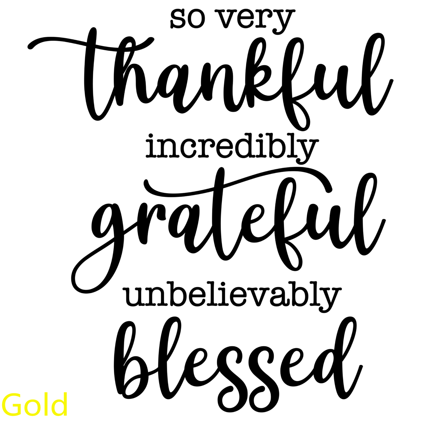 Thankful Grateful Blessed Christian Decal