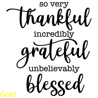 Thankful Grateful Blessed Christian Decal