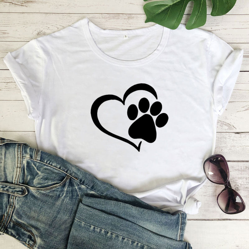 Heart & Paw Print T-Shirt