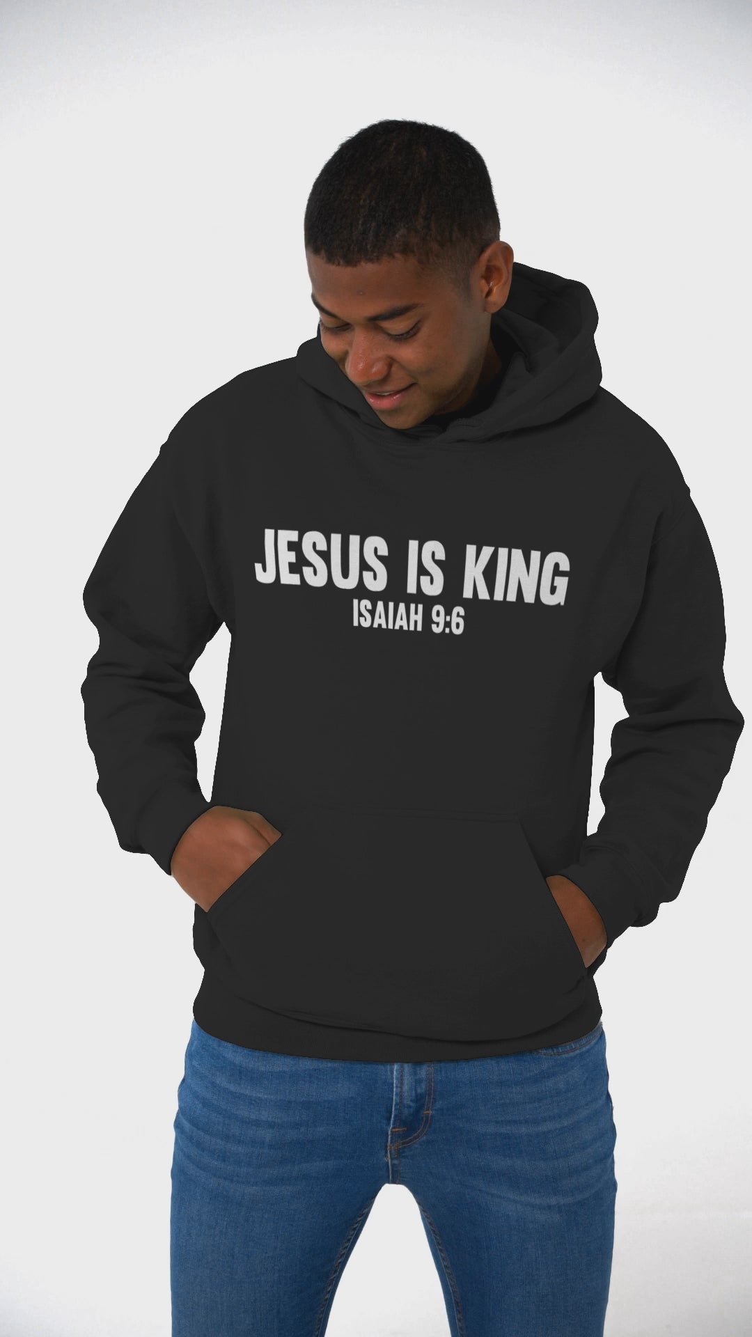 F&H Christian Jesus Is King Mens Hoodie