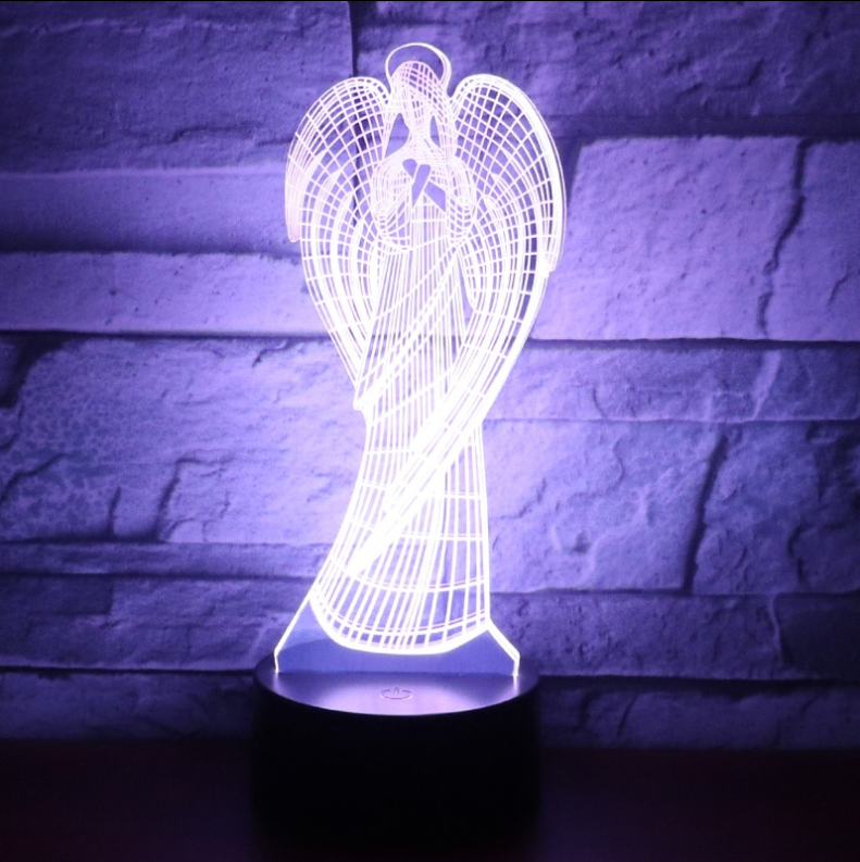 Christian Angel Led Colorful Color Changing 3D Night Light