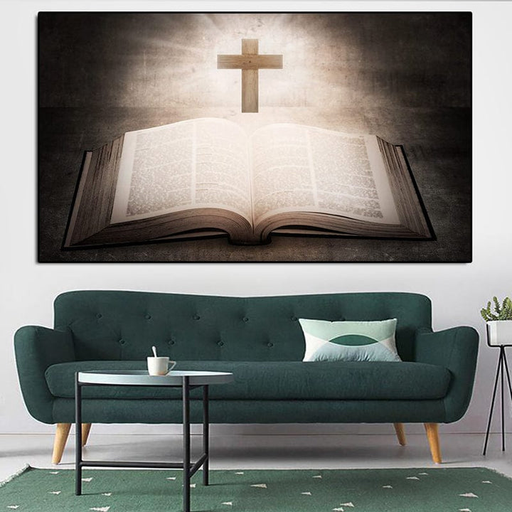 The Power of the Cross and the Word Canvas Painting