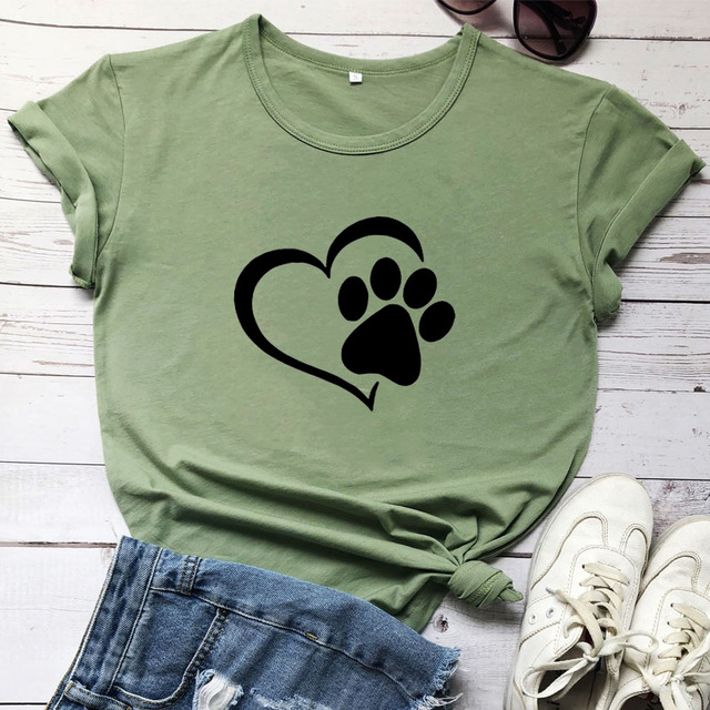 Heart & Paw Print T-Shirt