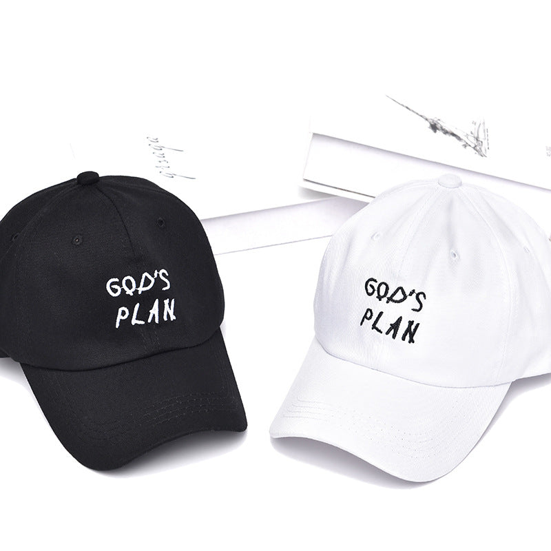 God's PlanFashion Simple Solid Color Letter Embroidery Baseball Cap