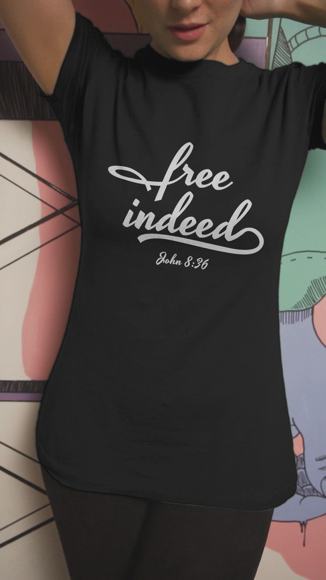 F&H Christian Free Indeed Womens T-Shirt