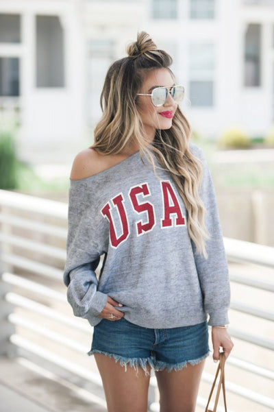 U.S.A Womens light sweatshirt