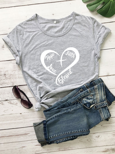 Hope Faith Love Blessed T-shirt